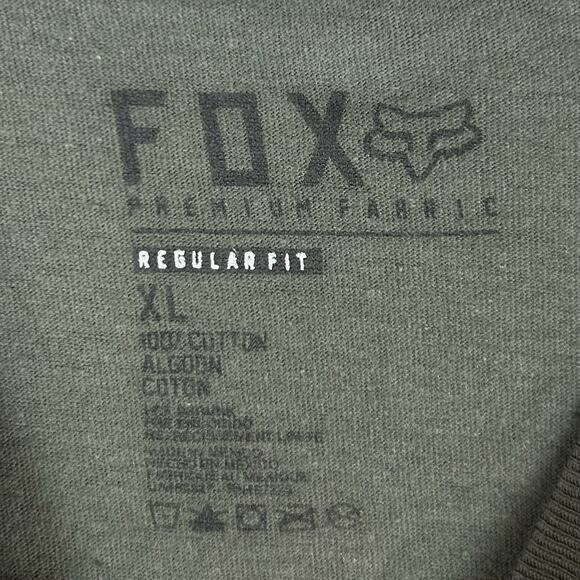 Fox Racing Classic Short Sleeve T-Shirt Men's XL Green Graphic Print Tee FLAWED - Picture 3 of 8